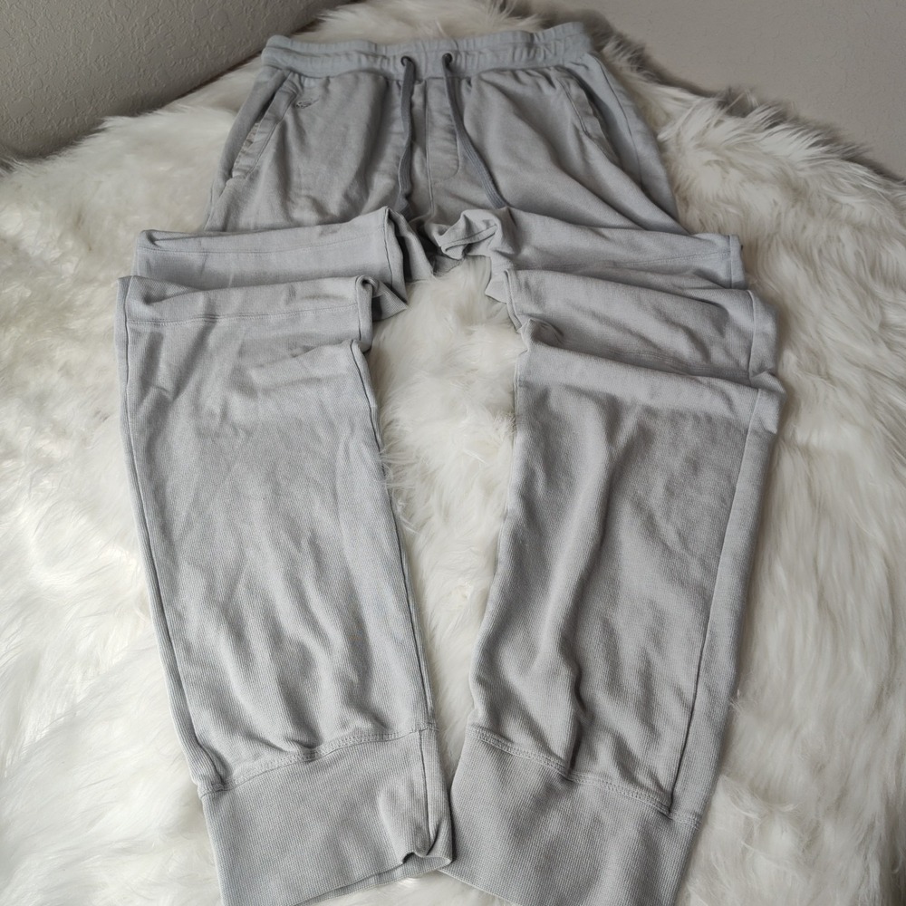 LACOSTE Sleepwear Pants Piqué Knit Straight Elastic Waist Pockets Loungewear Med